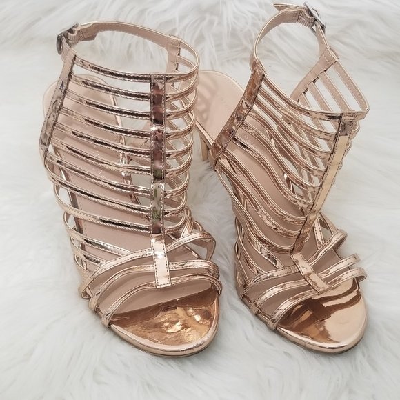 Christian Siriano Shoes - Christian Siriano | Rose Gold Metallic High Heels